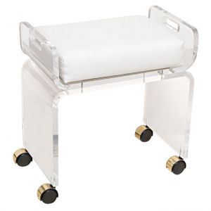 Decorating with lucite crystal and glass - Lucite Bench.jpg